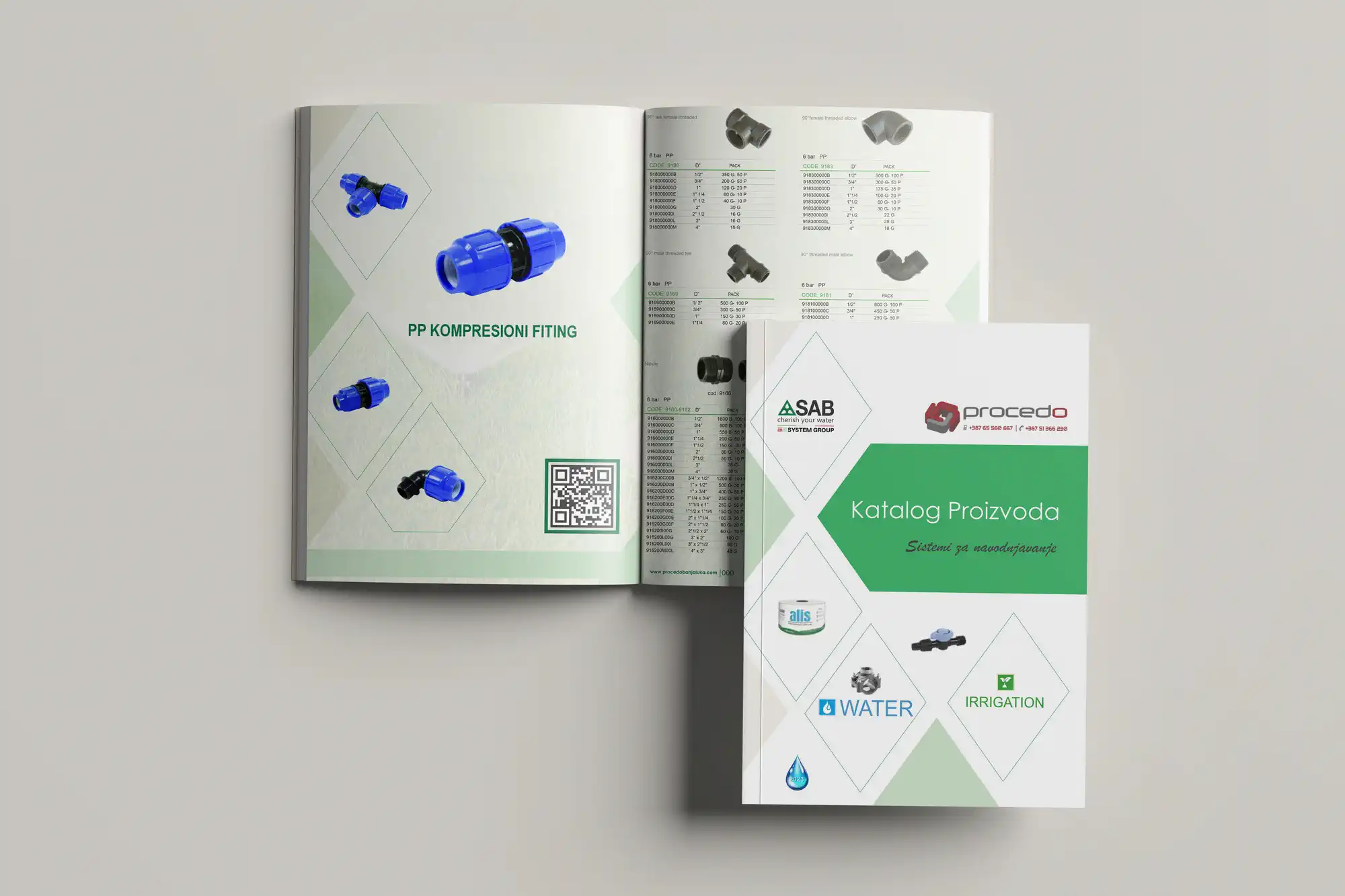 Primjer štampanog kataloga proizvoda sa detaljnim specifikacijama i profesionalnim dizajnom